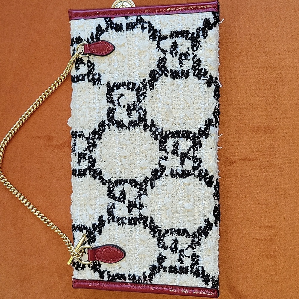 Gucci GG Tweed Rajah Cloth Multicolor Pochette - Picture 5 of 9